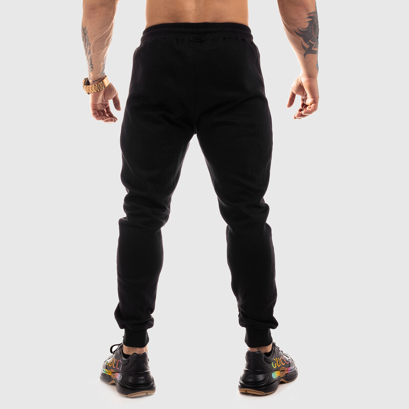 Jogger tepláky Iron Aesthetics Round, černé