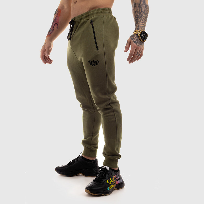 Jogger tepláky Iron Aesthetics Round, zelené