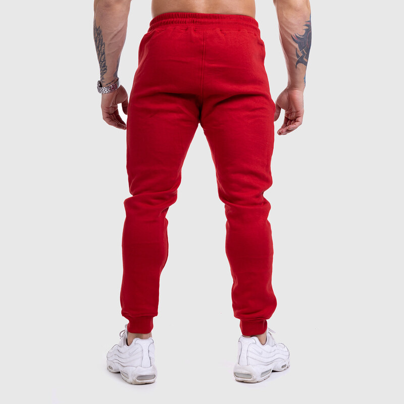 Jogger tepláky Iron Aesthetics Round, červené