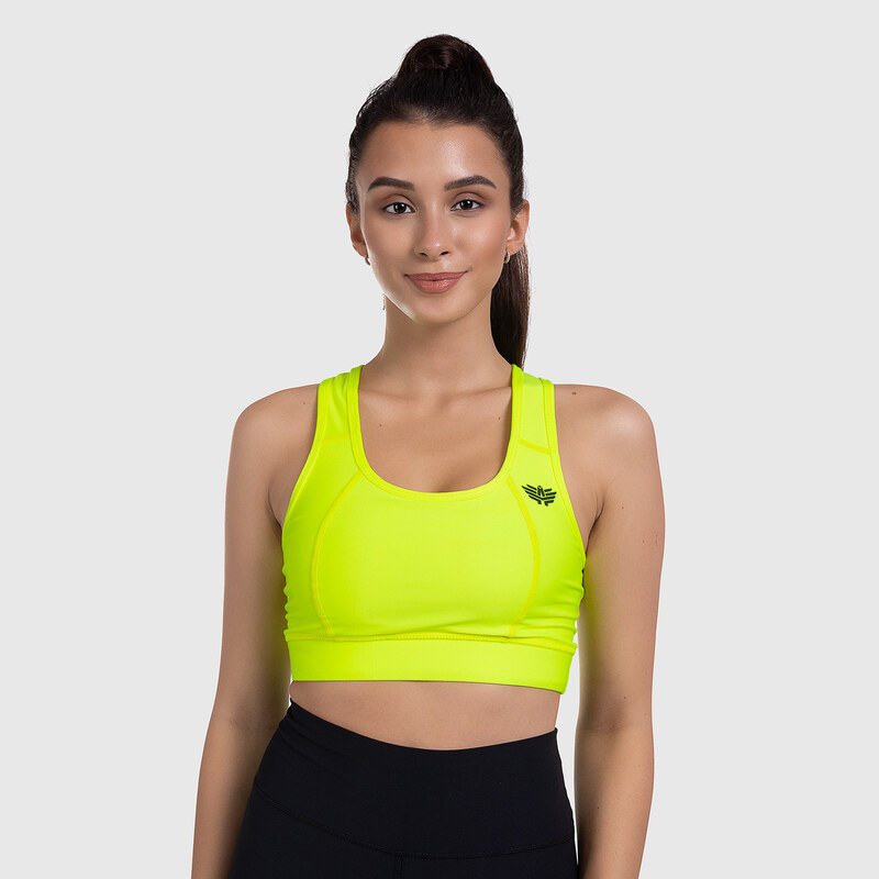 Dámská sportovní podprsenka - Iron Aesthetics, NEON YELLOW