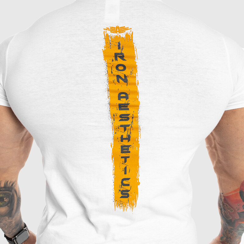Pánské fitness tričko Iron Aesthetics Force, bílé