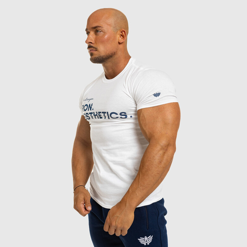 Pánské fitness tričko Iron Aesthetics Be Stronger, bílé