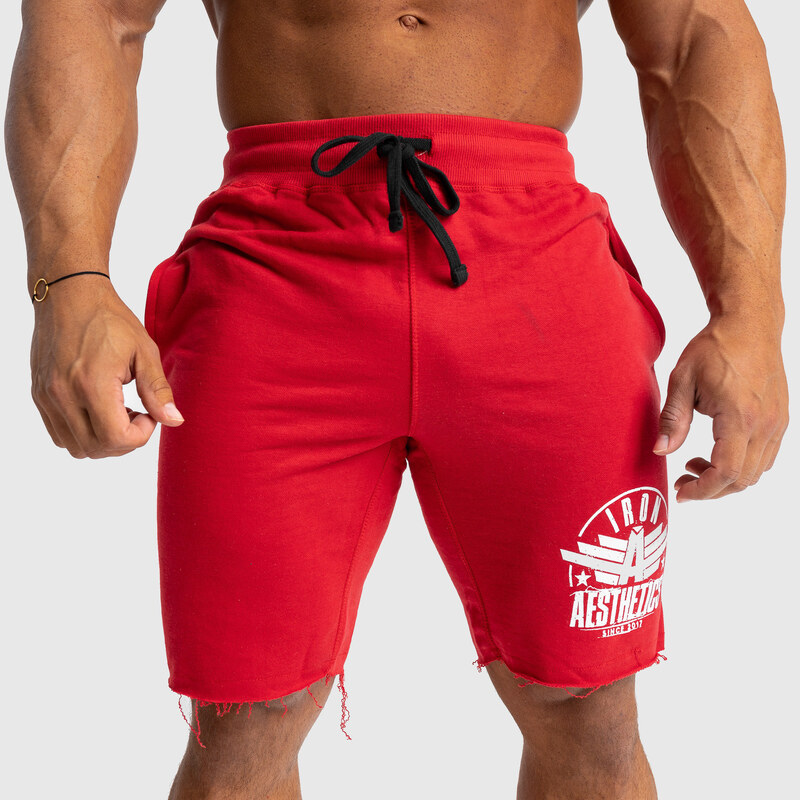 Pánské teplákové kraťasy Iron Aesthetics Force, červené