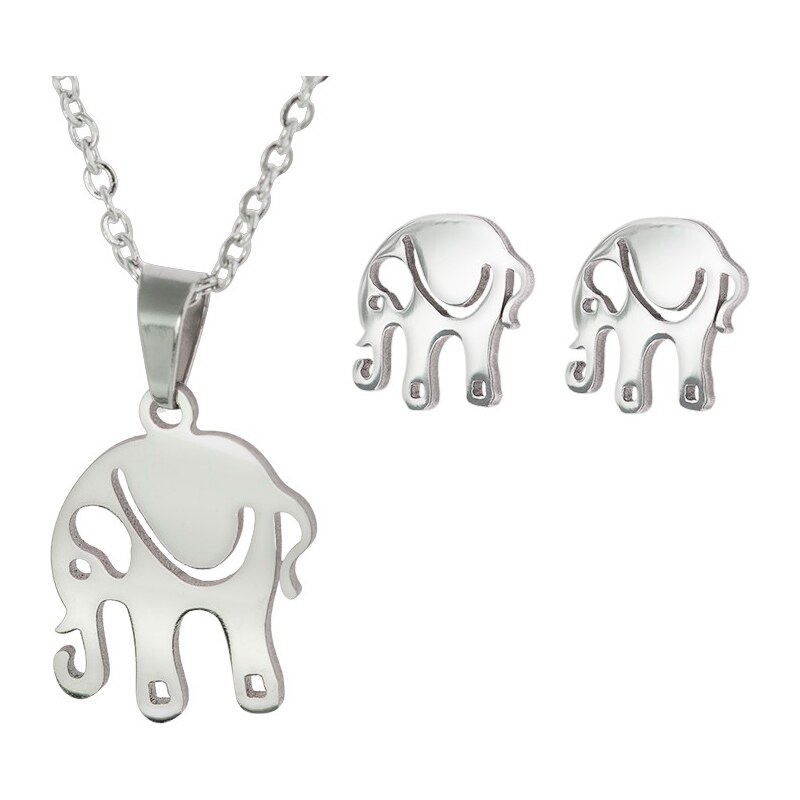 Lindas Jewelry Sada šperků Slon Štěstí chirurgická ocel IS072 104254473