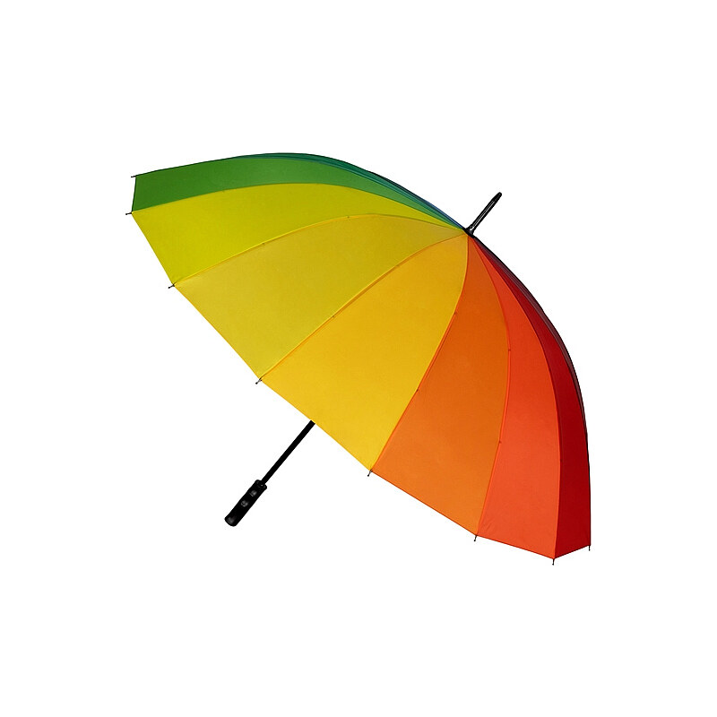 Ráj Deštníků Golfový větruodolný deštník Duha Rainbow MAXI