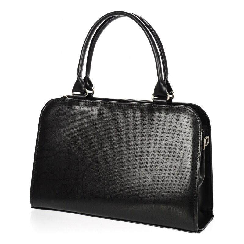 ELOAS Černá elegantní dámská kabelka s mašlí