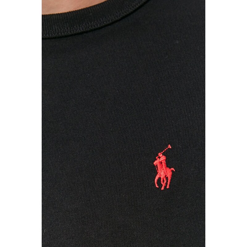 Tričko Polo Ralph Lauren pánské, černá barva, hladké