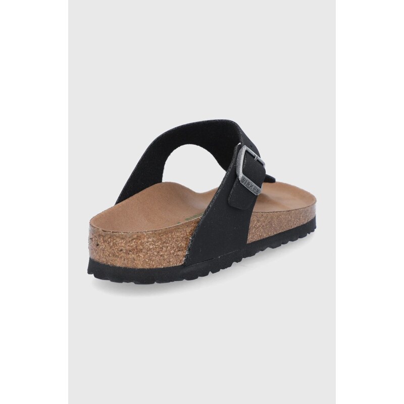 Žabky Birkenstock dámské, černá barva, na plochém podpatku, 1020487.BLACK-BLACK