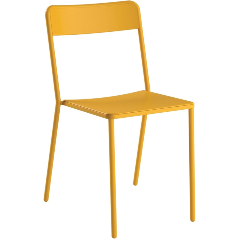 Hořčicově žlutá kovová zahradní židle COLOS C 1.1/1