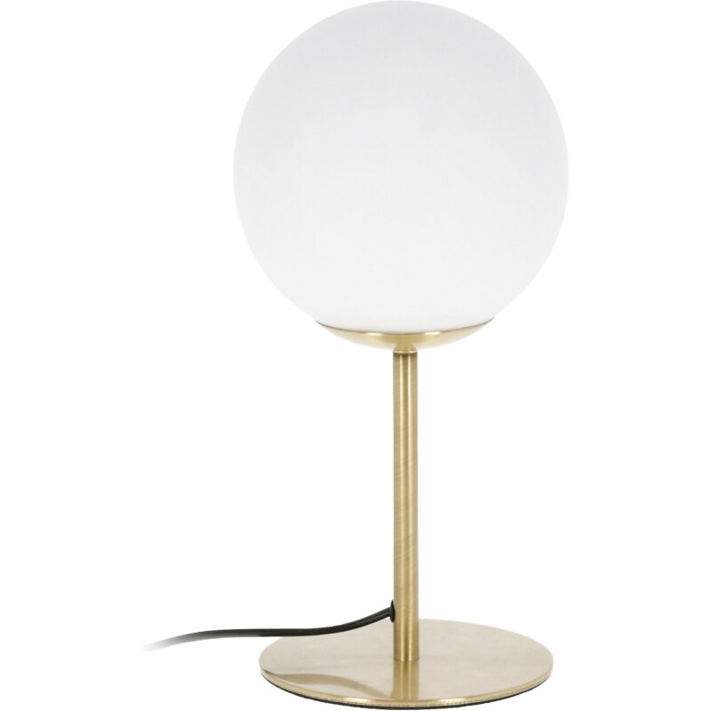Bílá skleněná stolní lampa Kave Home Mahala 28 cm