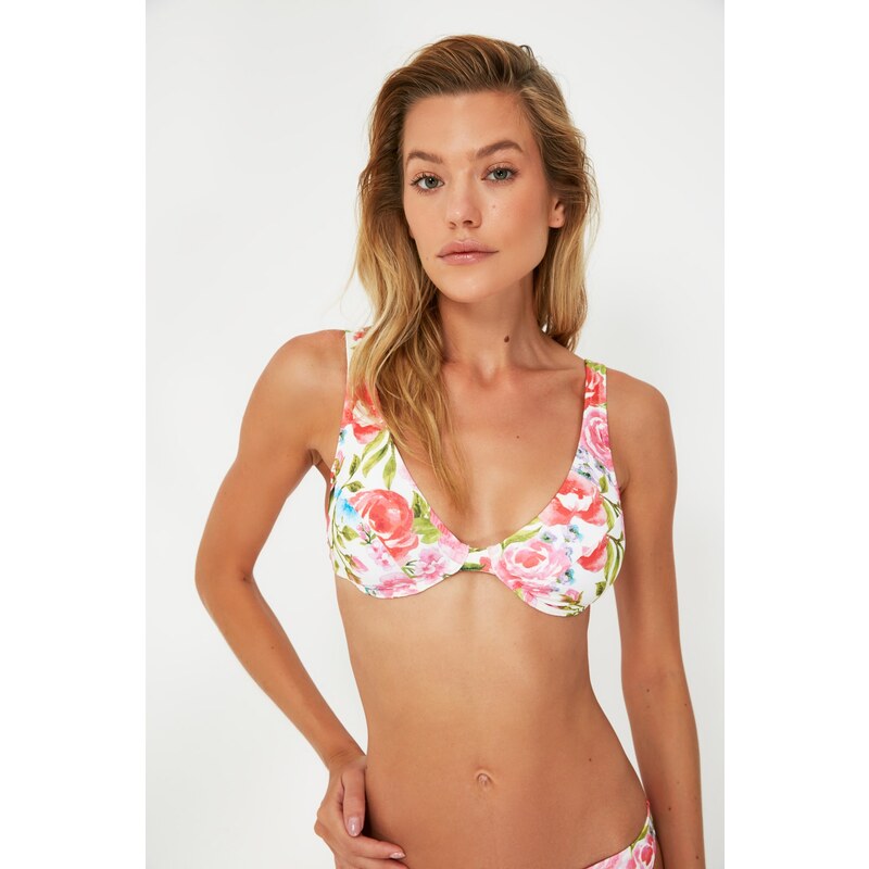 Bikiny vrchní díl Trendyol Floral patterned 107048803