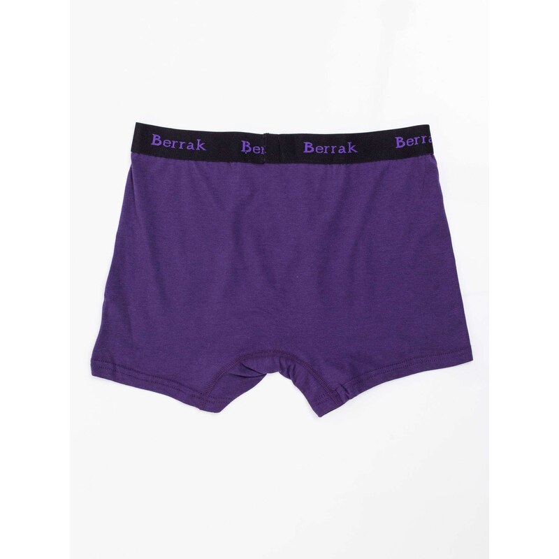 BASIC PÁNSKÉ FIALOVÉ BOXERKY -PURPLE Fialová