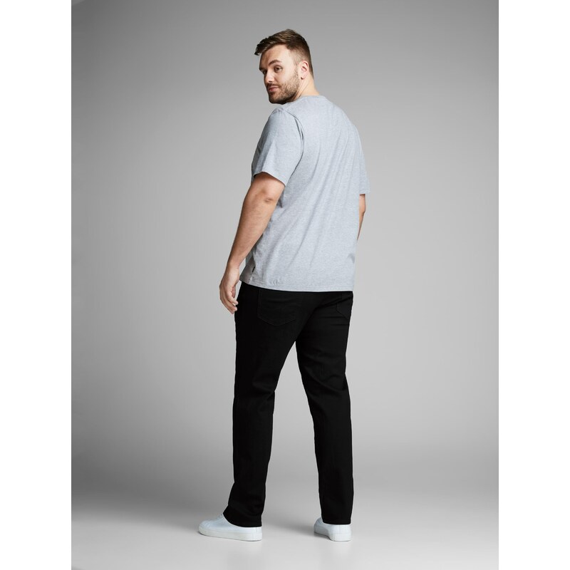 Jack & Jones Plus Džíny 'Tim' černá džínovina