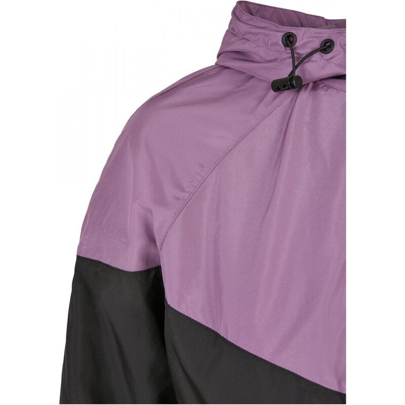 Dámská jarní/podzimní bunda Urban Classics Ladies Arrow Windbreaker - fialová,černá