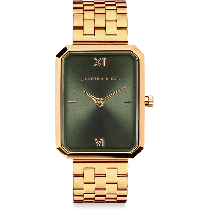 Kapten & Son Analogové hodinky Grace Gold Steel zlatá / zelená