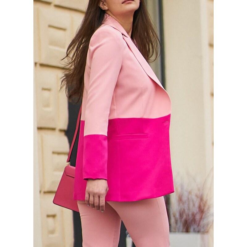 Glamorous by Glam Dámské sako losos - fuchsiová 57572961
