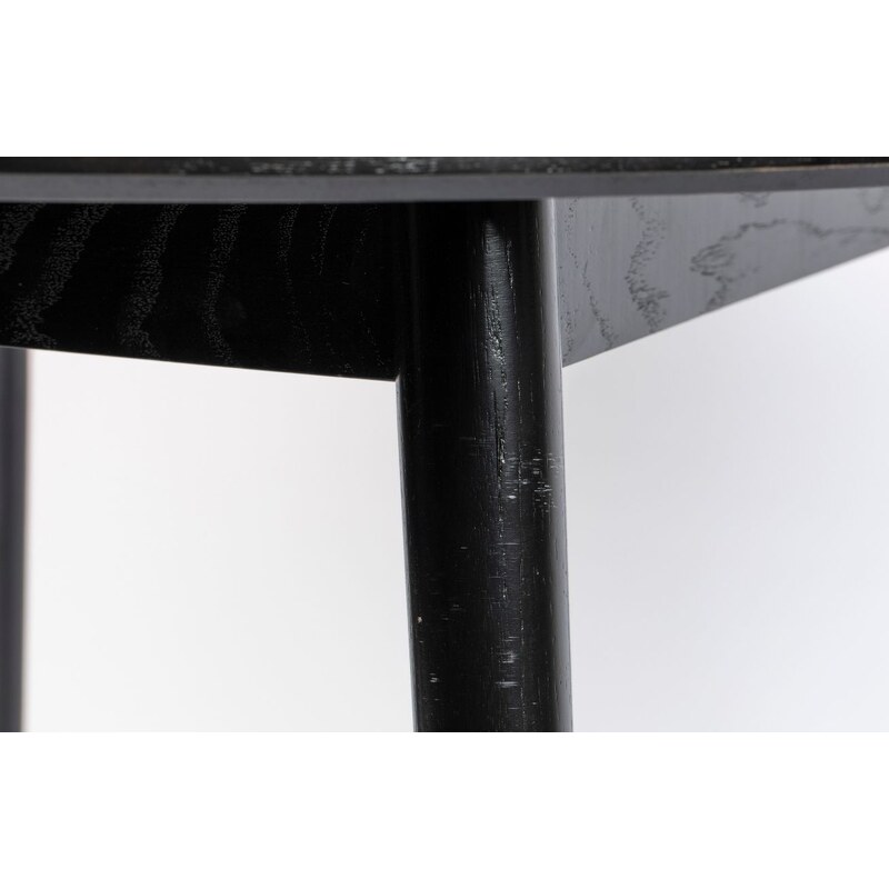 White Label Černý dubový jídelní stůl WLL FABIO 120 cm