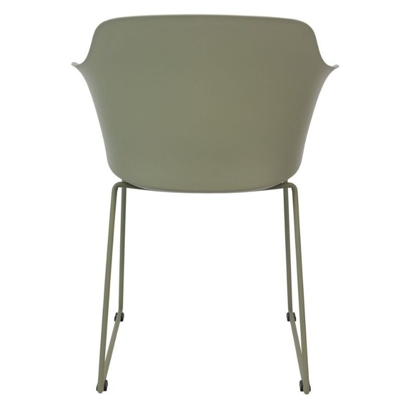 White Label Zelená plastová jídelní židle WLL TANGO