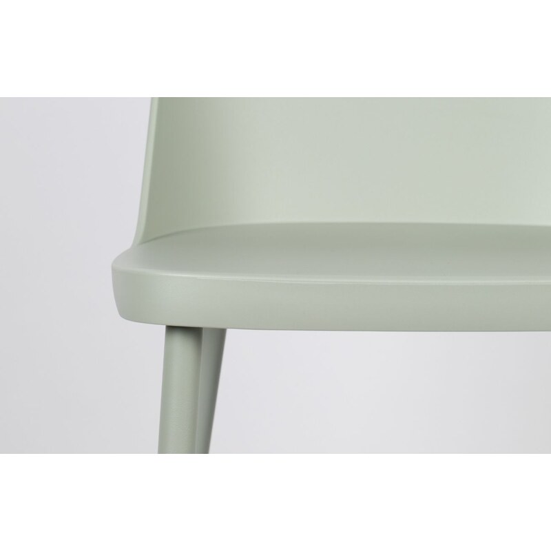 White Label Mintově zelená plastová jídelní židle WLL Pip