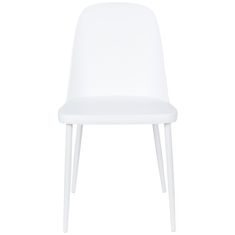White Label Bílá plastová jídelní židle WLL Pip