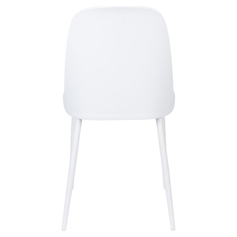 White Label Bílá plastová jídelní židle WLL Pip