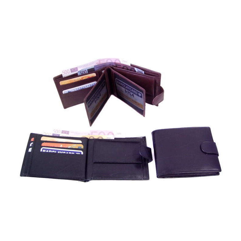 Arwel Pánská kožená peněženka se zápinkou-černá