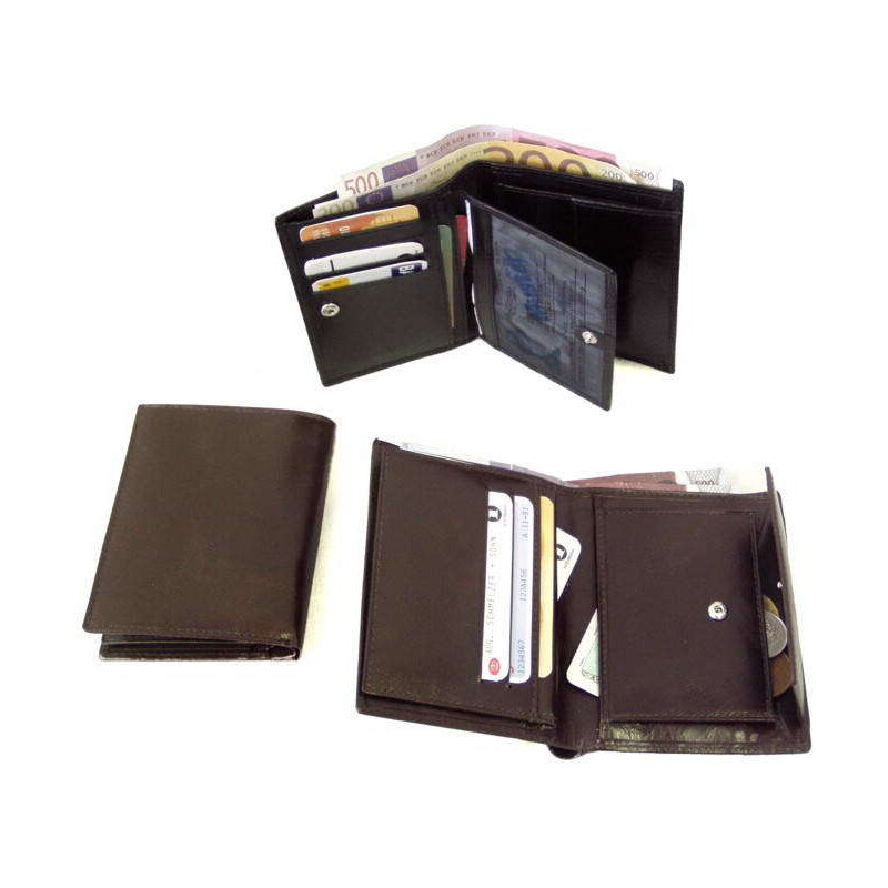 černá pánská kožená peněženka a dokladovka