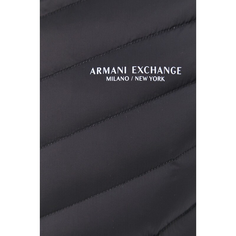 Péřová vesta Armani Exchange pánská, černá barva, přechodná, 8NZQ52 ZNW3Z NOS