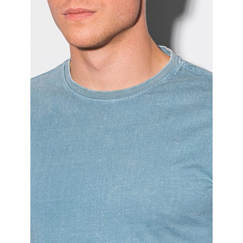 Buďchlap Světle-modré stylové tričko s dlouhým rukávem L131