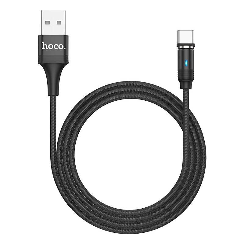 Magnetický kabel USB-C - Hoco, U76 Fresh Black