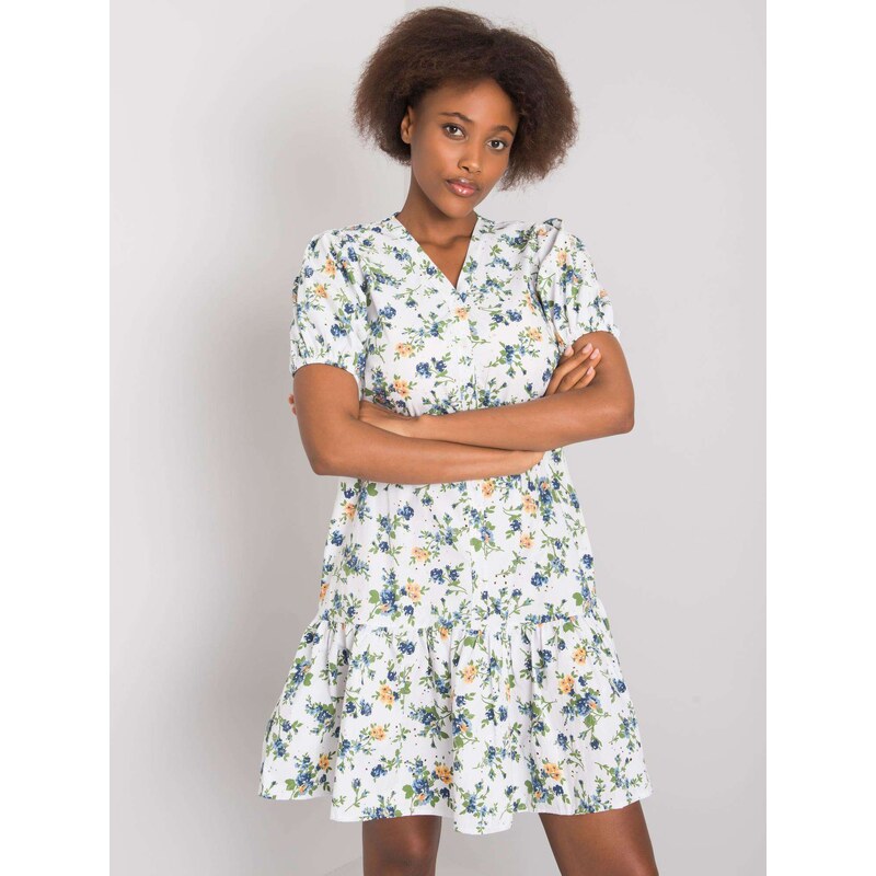 RUE PARIS Dress-RO-SK-2508.38P-white-green