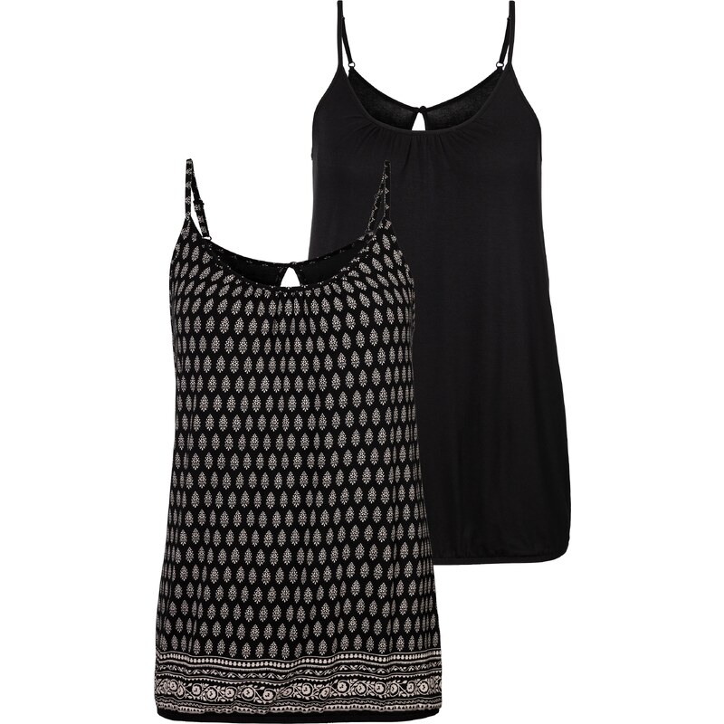 LASCANA Top černá / bílá 96934105
