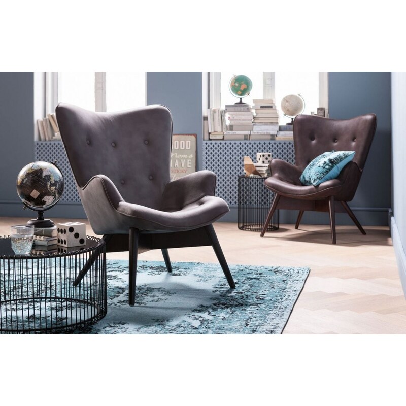 Kare Design Set dvou černých kovových konferenčních stolků Wire 69,5/60 cm