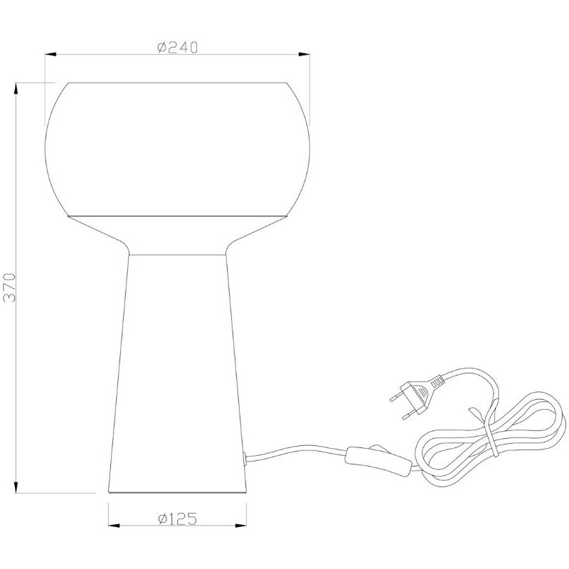 Hoorns Kávově hnědá kovová stolní lampa Boletus ø 24 cm