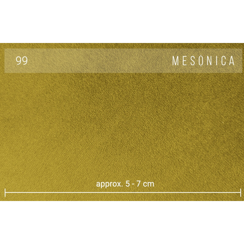 Medově žlutá sametová polohovací rohová pohovka MESONICA Brito, pravá 300 cm