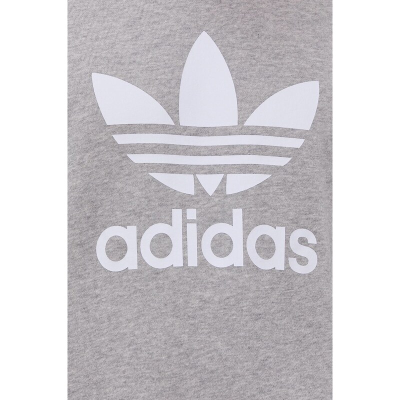 Bavlněná mikina adidas Originals H06650 pánská, šedá barva, melanžová, H06650-MGREYH/WHT