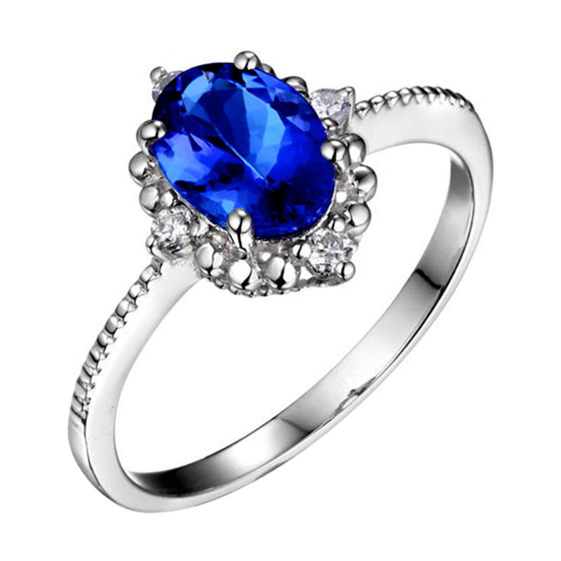 Eppi Tanzanitový prsten s diamanty Revaya