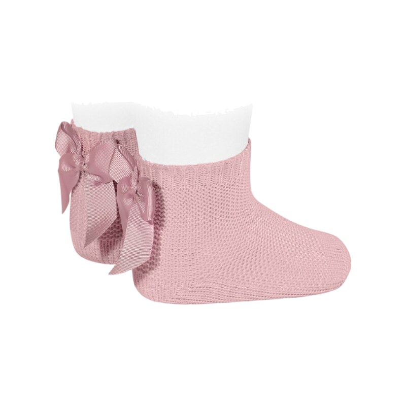Ponožky s mašlí Cóndor - růžové (526 pale pink)