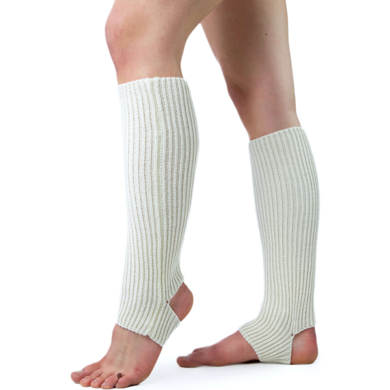 VFstyle krémové návleky na nohy s otvorem na patu 43 cm