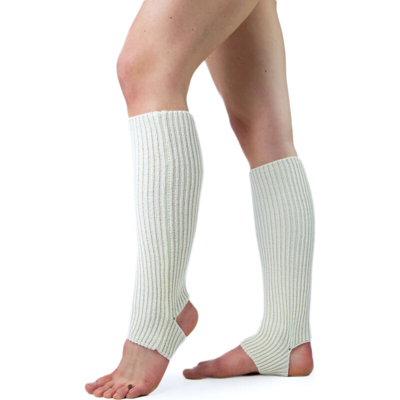 VFstyle krémové návleky na nohy s otvorem na patu 43 cm