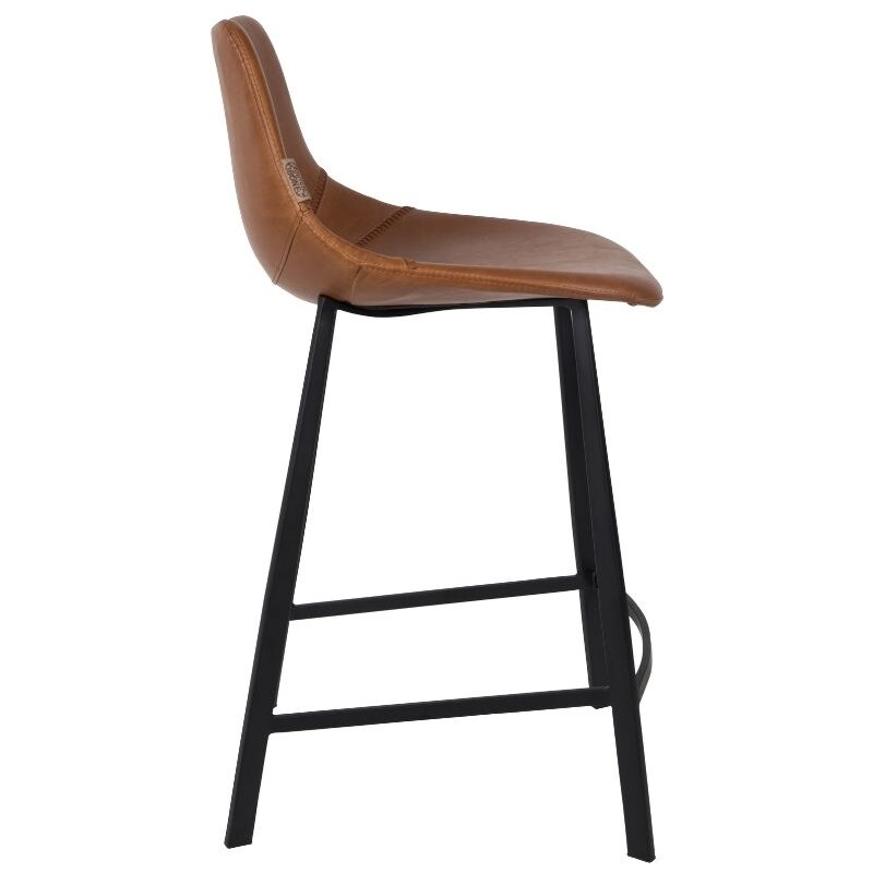 Hnědá vintage barová židle DUTCHBONE Franky 65 cm