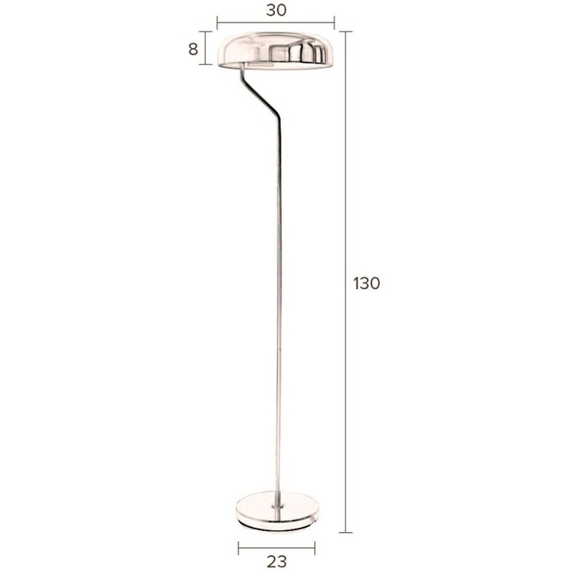 Černá stojací lampa DUTCHBONE Eclipse 130 cm