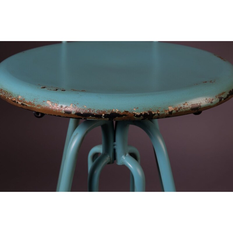 Tyrkysová kovová vintage židle DUTCHBONE Ovid 61 cm