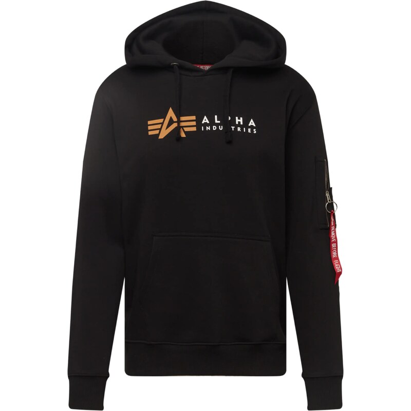 ALPHA INDUSTRIES Mikina oranžová / červená / černá / bílá