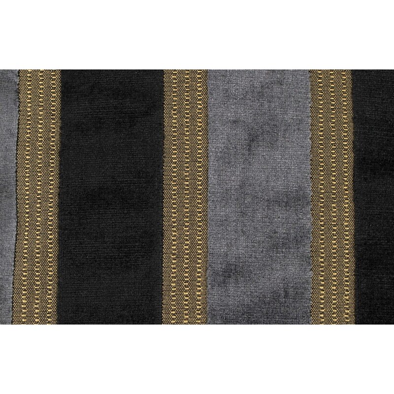 Černo šedý sametový polštář DUTCHBONE SCOTT 45 x 45 cm
