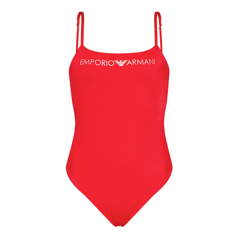 EMPORIO ARMANI dámské červené jednodílné plavky
