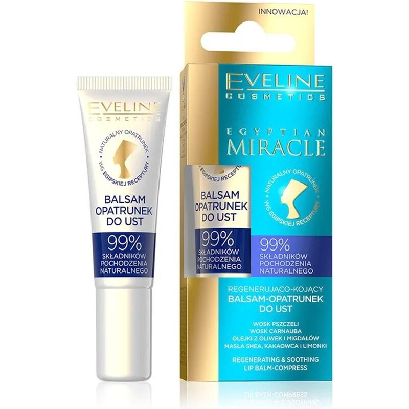 Eveline cosmetics Egyptian Miracle Regenerační a uklidňující balzám na rty 12 ml