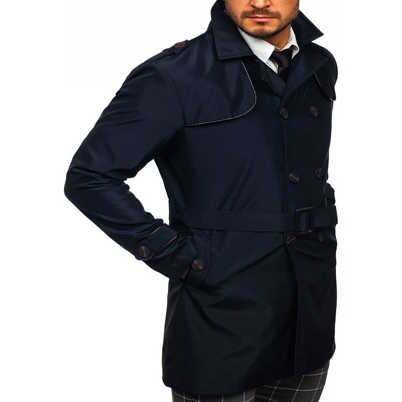 DL_SK Modrý pánský kabát
