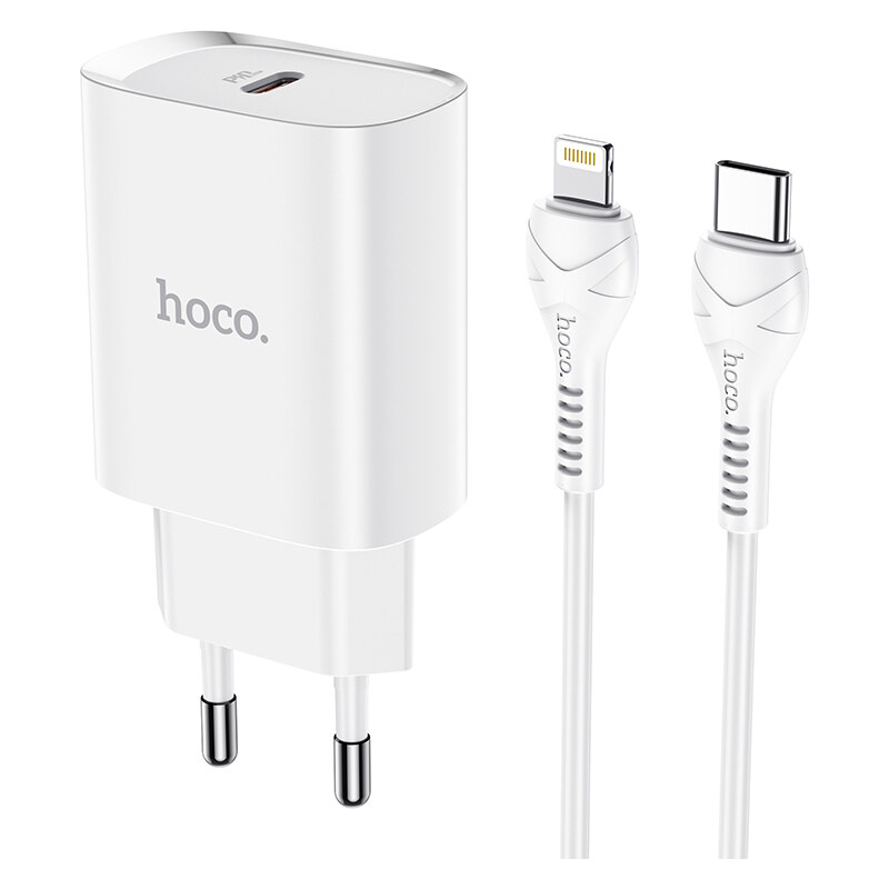 Rychlá nabíječka do sítě pro iPhone a iPad - Hoco, N14 Smart PD20W + Lightning kabel