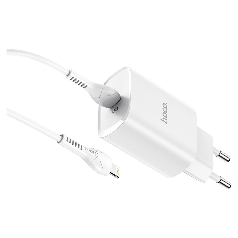 Rychlá nabíječka do sítě pro iPhone a iPad - Hoco, N14 Smart PD20W + Lightning kabel